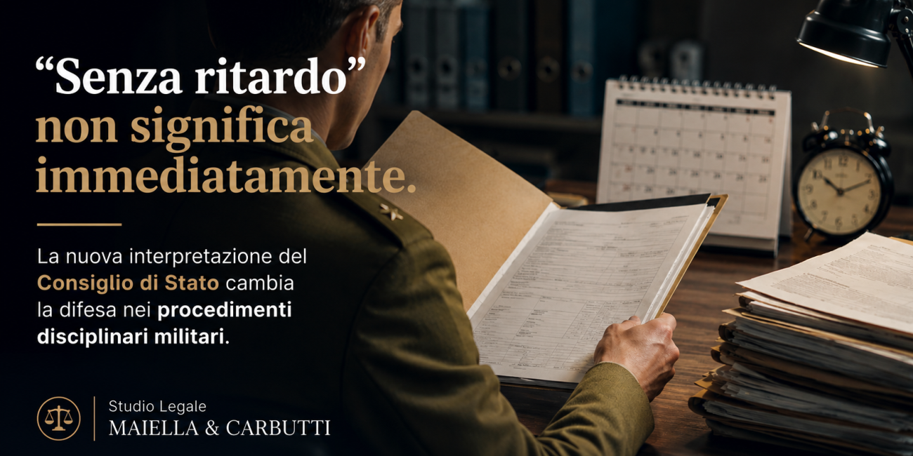 Sanzioni disciplinari militari: il Consiglio di Stato ...